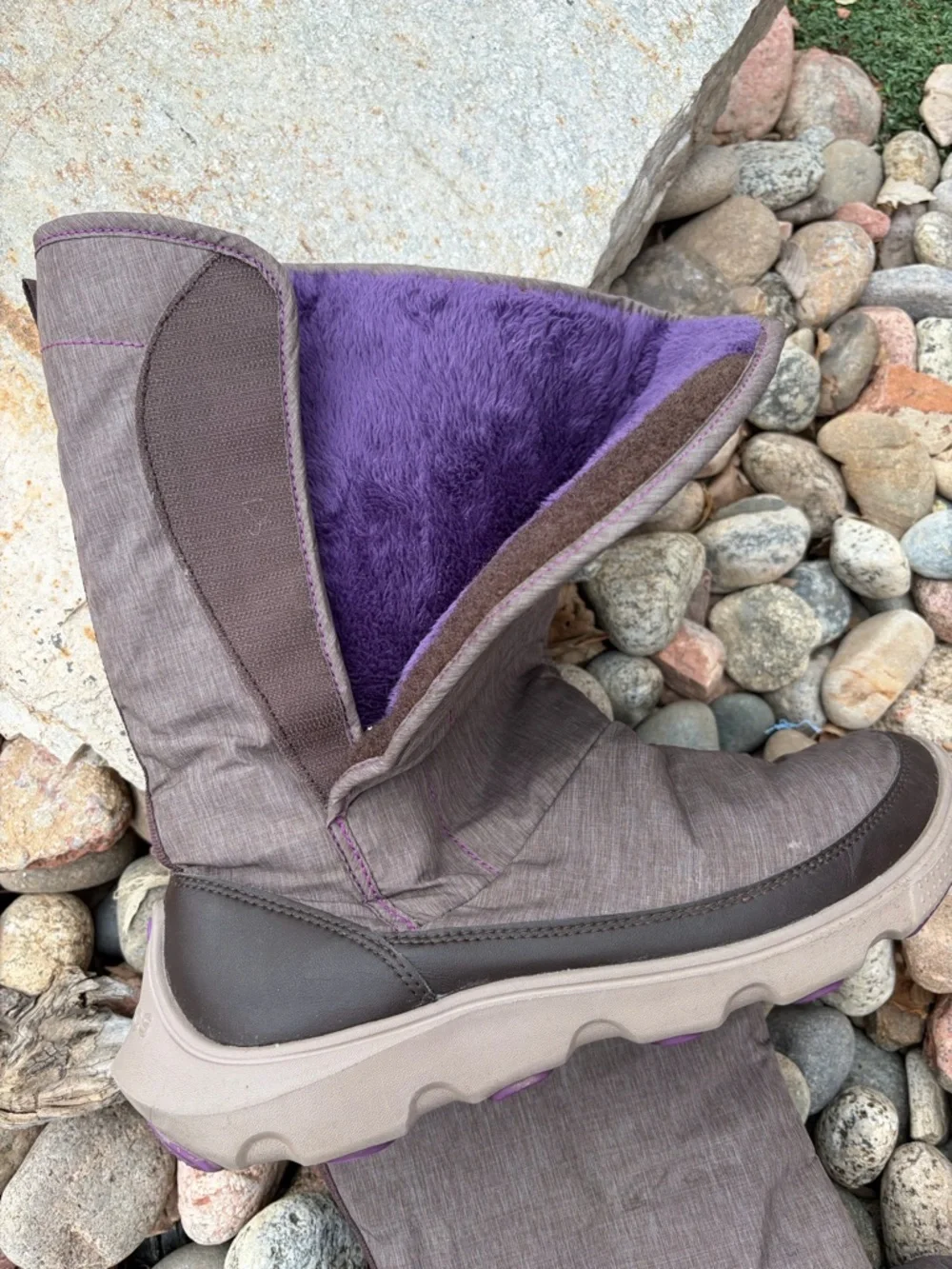 Crocs Faux Fur Lined Winter Boots Womens 10 Cozy Tall Snow‎ Boots